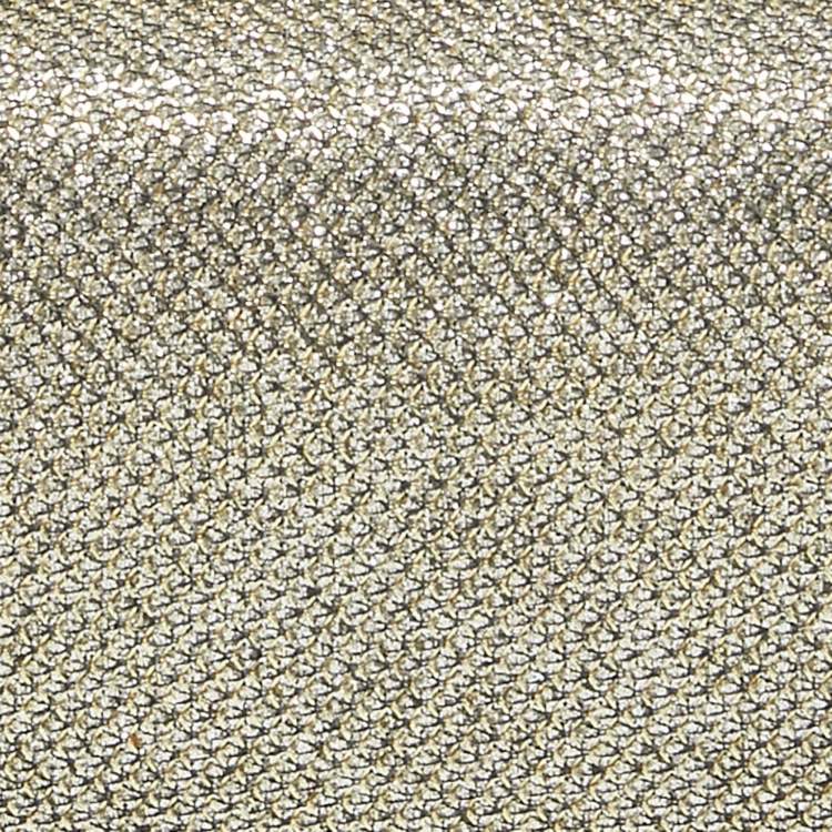 Pre Owned Jimmy Choo Gold/Silver Glitter Lurex Fabric Twill Tube Clutch