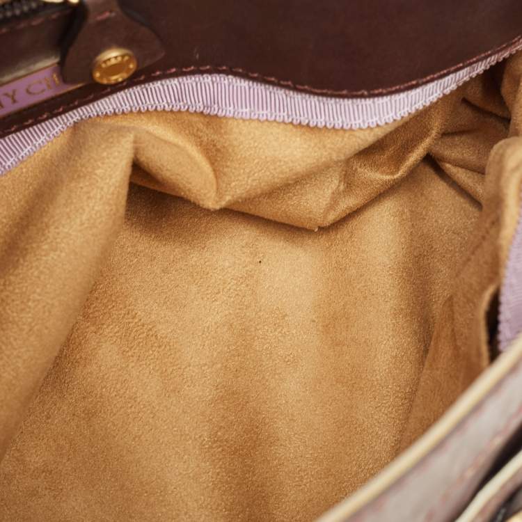 Pre Owned Jimmy Choo Brown/Gold Leather Tulita Shoulder Bag