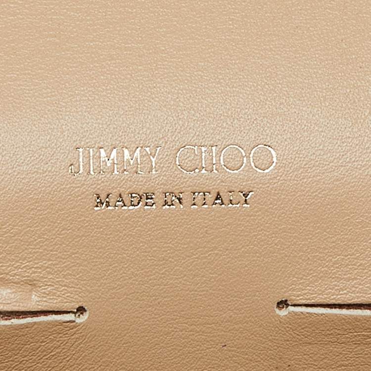 Pre Owned Jimmy Choo Cream Patent Leather Riane Chain Clutch