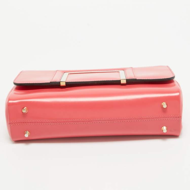 Pre Owned Jimmy Choo Coral Pink Leather Alba Shoulder Bag