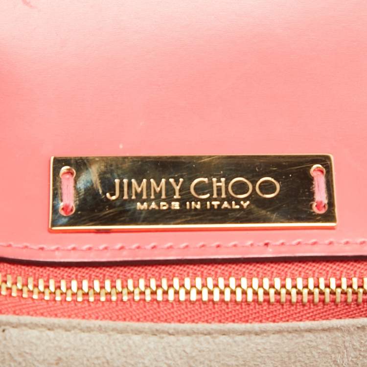 Pre Owned Jimmy Choo Coral Pink Leather Alba Shoulder Bag