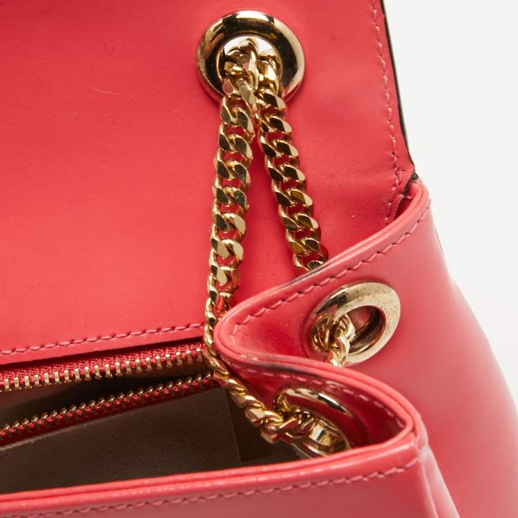 Pre Owned Jimmy Choo Coral Pink Leather Alba Shoulder Bag