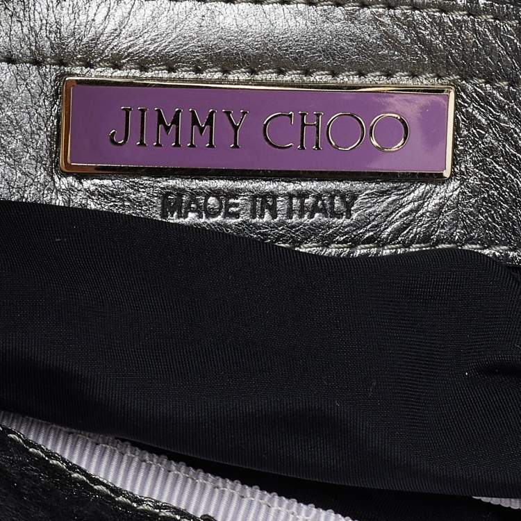 Pre Owned Jimmy Choo Silver Leather Satchel