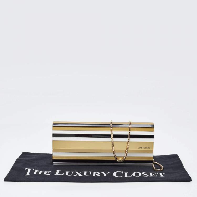 Pre Owned Jimmy Choo Tri Color Acrylic and Leather Sweetie Chain Clutch
