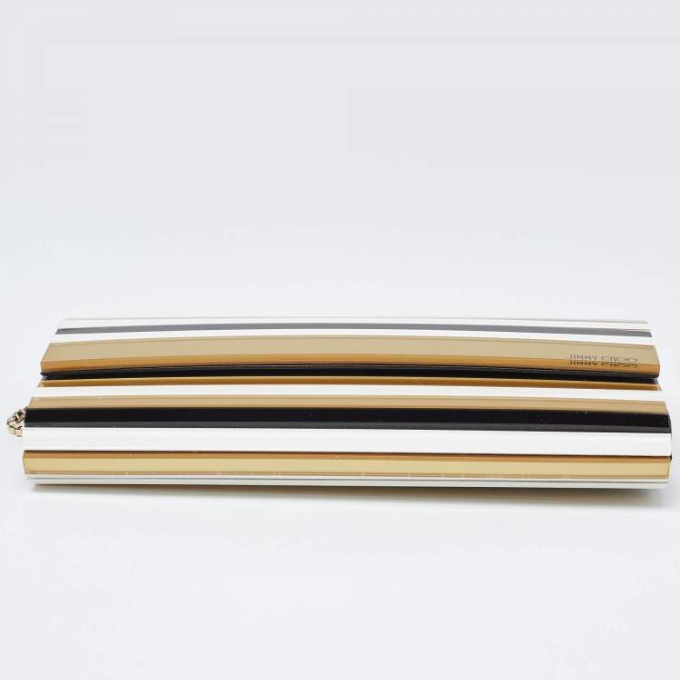 Pre Owned Jimmy Choo Tri Color Acrylic and Leather Sweetie Chain Clutch