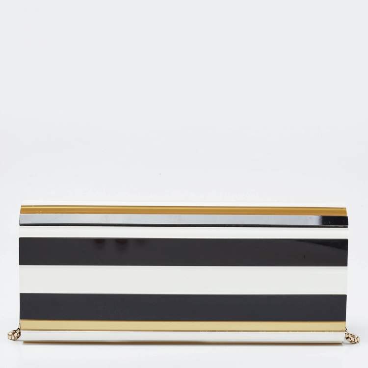 Pre Owned Jimmy Choo Tri Color Acrylic and Leather Sweetie Chain Clutch