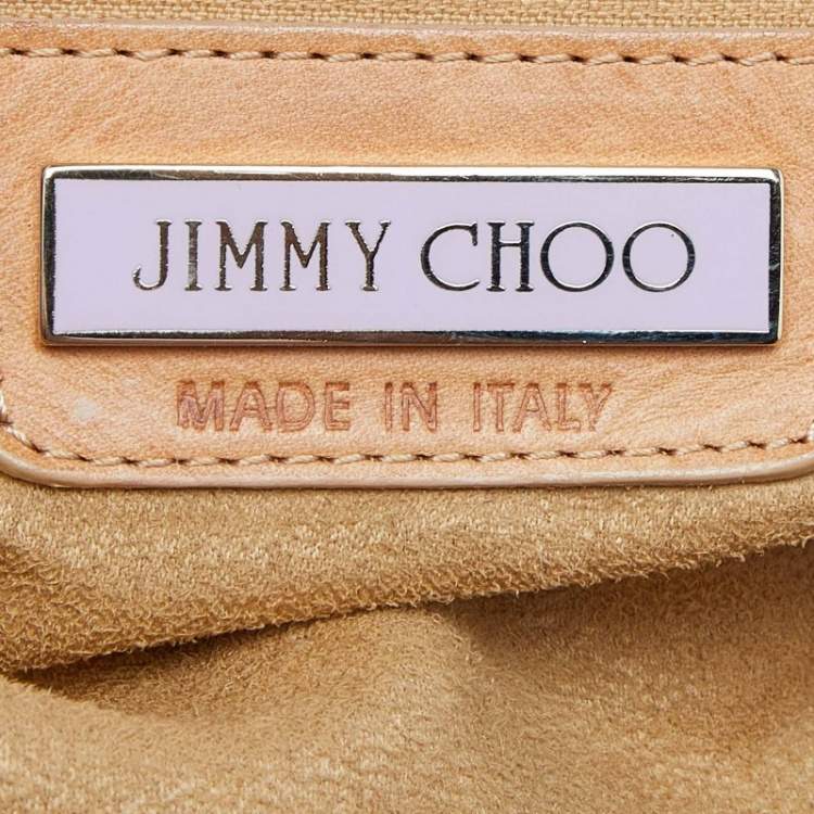 Pre Owned Jimmy Choo Tan Perforated Leather Sky Hobo