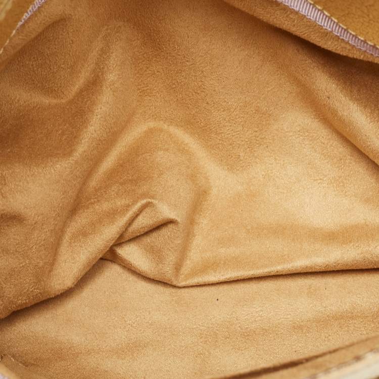 Pre Owned Jimmy Choo Gold Leather Tulita Shoulder Bag