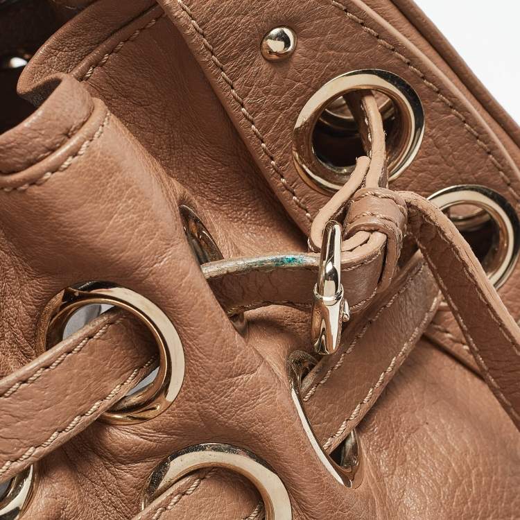 Pre Owned Jimmy Choo Brown Leather Ramona Shoulder Bag