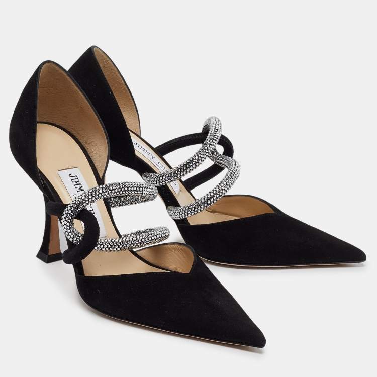 Pre Owned Jimmy Choo Black Suede Luis Pumps Size 36