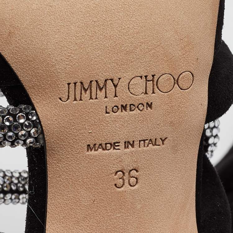 Pre Owned Jimmy Choo Black Suede Luis Pumps Size 36