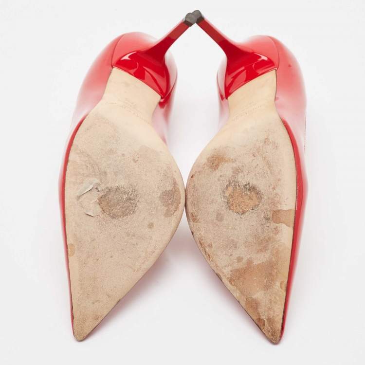 مملوكة مسبقًا Jimmy Choo Red Patent Leather Love Pumps Size 37.5