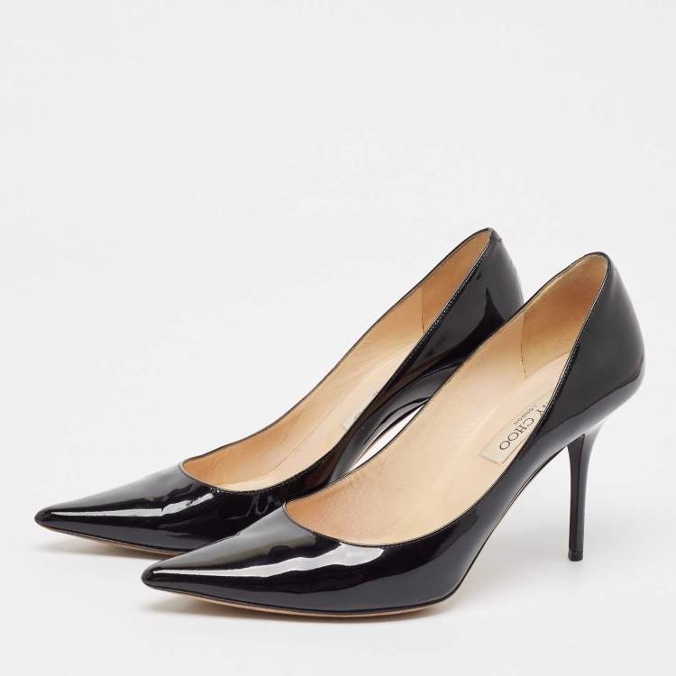Pre Owned Jimmy Choo Black Patent Leather Love Pumps Size 40