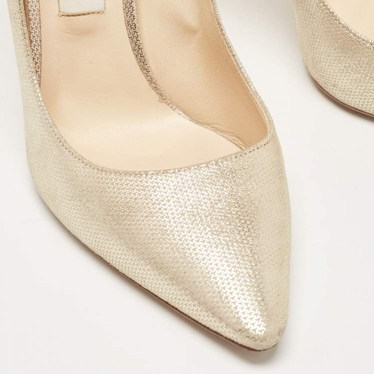 Pre Owned Jimmy Choo Beige Suede Romy Pumps Size 40