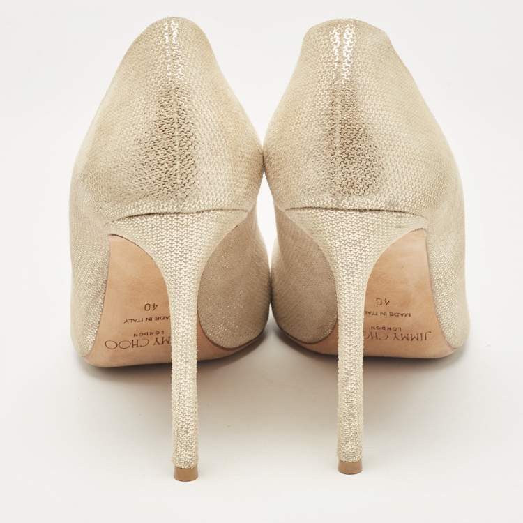 Pre Owned Jimmy Choo Beige Suede Romy Pumps Size 40