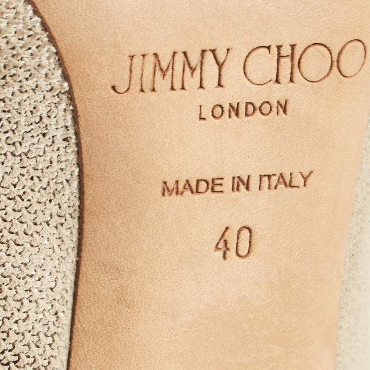 Pre Owned Jimmy Choo Beige Suede Romy Pumps Size 40
