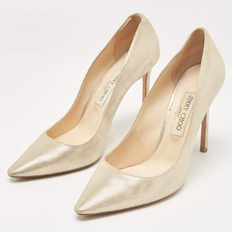 Pre Owned Jimmy Choo Beige Suede Romy Pumps Size 40
