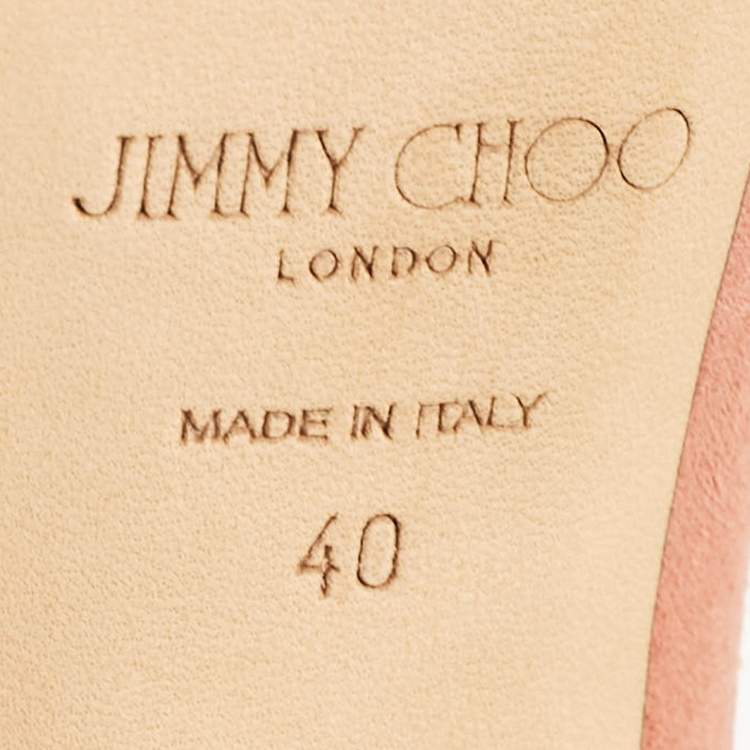 Pre Owned Jimmy Choo Pink Suede Romy Pumps Size 40