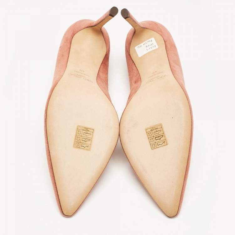 Pre Owned Jimmy Choo Pink Suede Romy Pumps Size 40