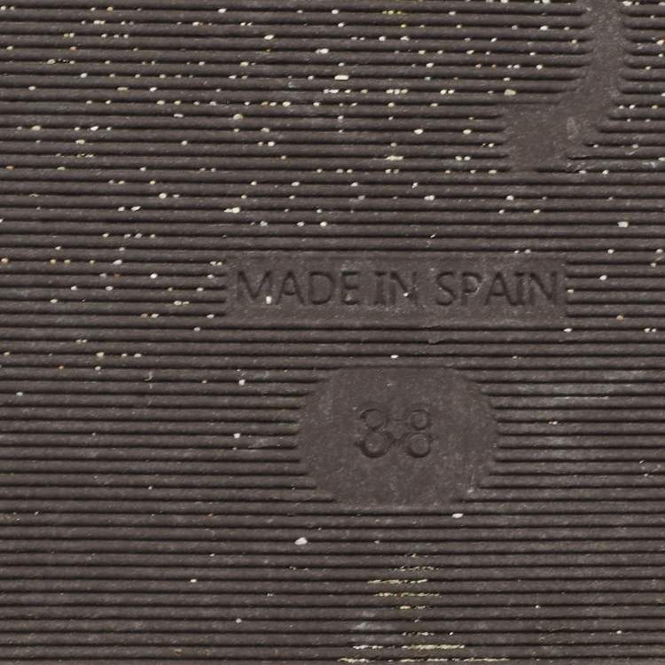 Pre Owned Jimmy Choo Metallic Gold Leather Flat Slides Size 38