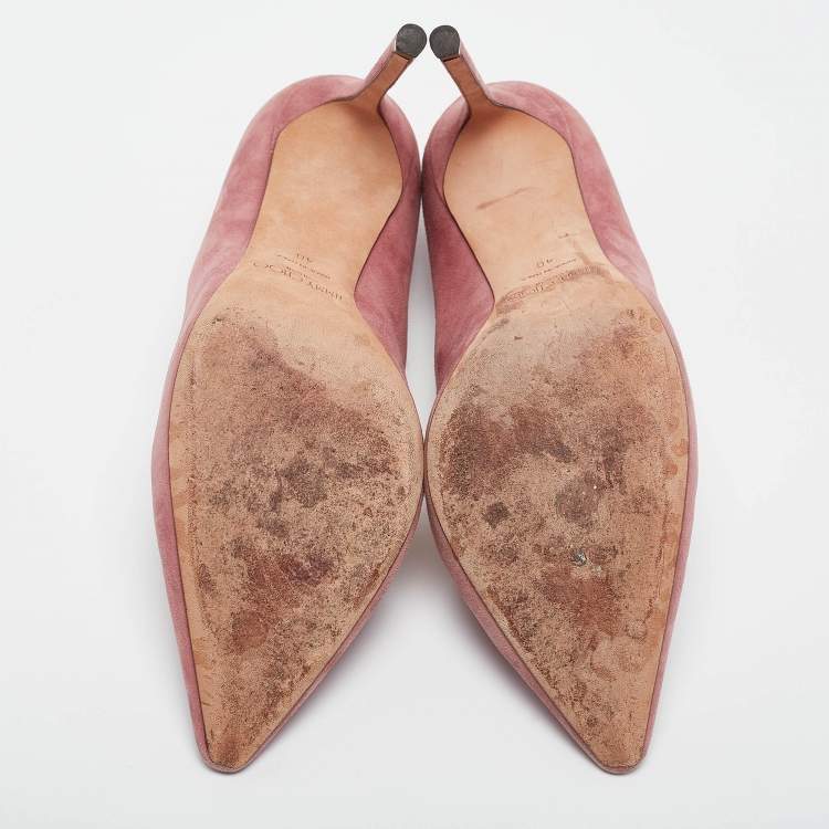 مملوكة مسبقًا Jimmy Choo Pink Suede Romy Pumps Size 40