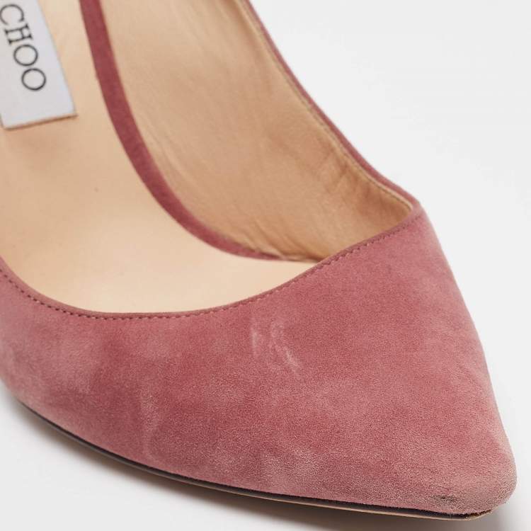 مملوكة مسبقًا Jimmy Choo Pink Suede Romy Pumps Size 40