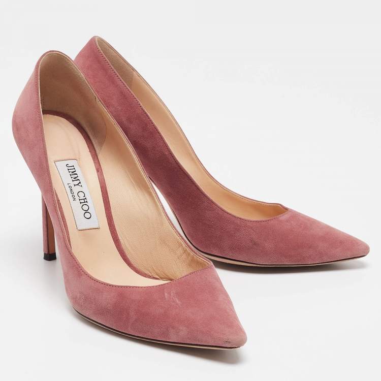 مملوكة مسبقًا Jimmy Choo Pink Suede Romy Pumps Size 40