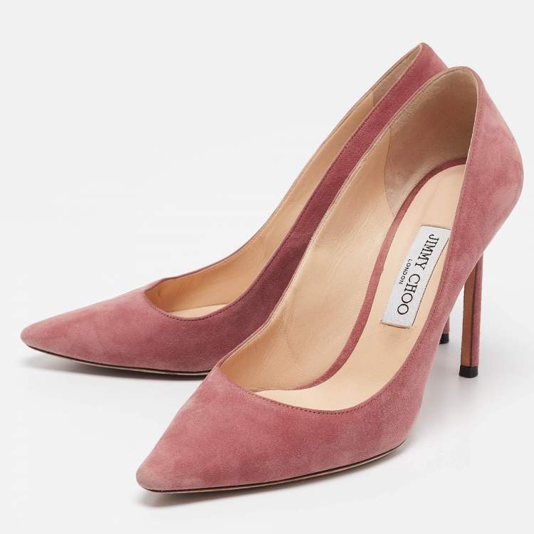 مملوكة مسبقًا Jimmy Choo Pink Suede Romy Pumps Size 40