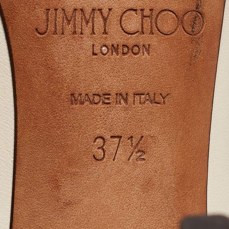 Pre Owned Jimmy Choo Off White Leather Romy Pumps Size 37.5