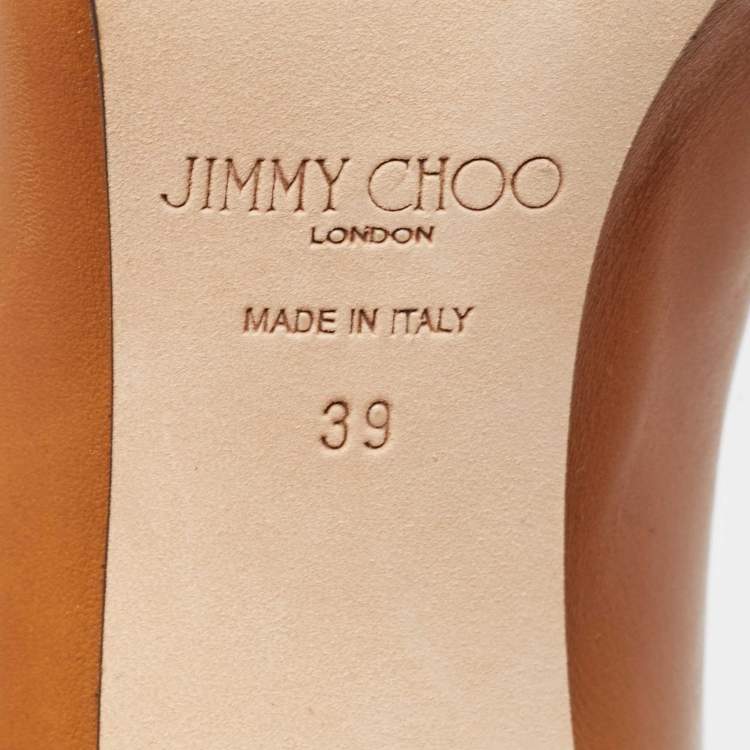 Pre Owned Jimmy Choo Brown Leather Mahesa Knee Length Boots Size 39