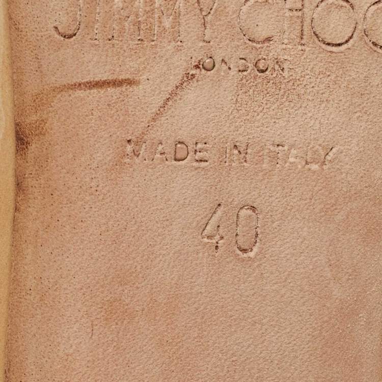 Pre Owned Jimmy Choo Beige Patent Leather Romy Pointed Toe Pumps Size 40