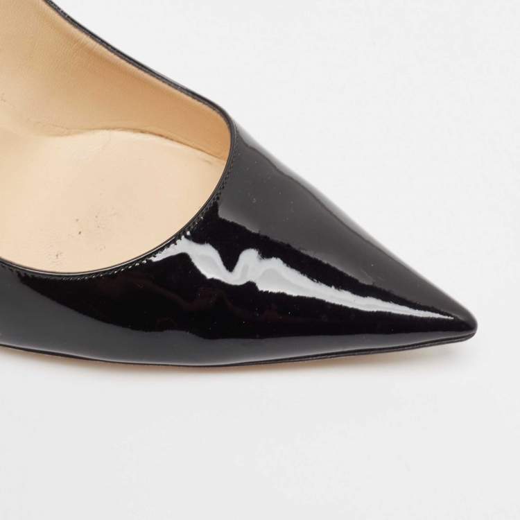 Pre Owned Jimmy Choo Black Patent Leather Abel Pumps Size 40.5