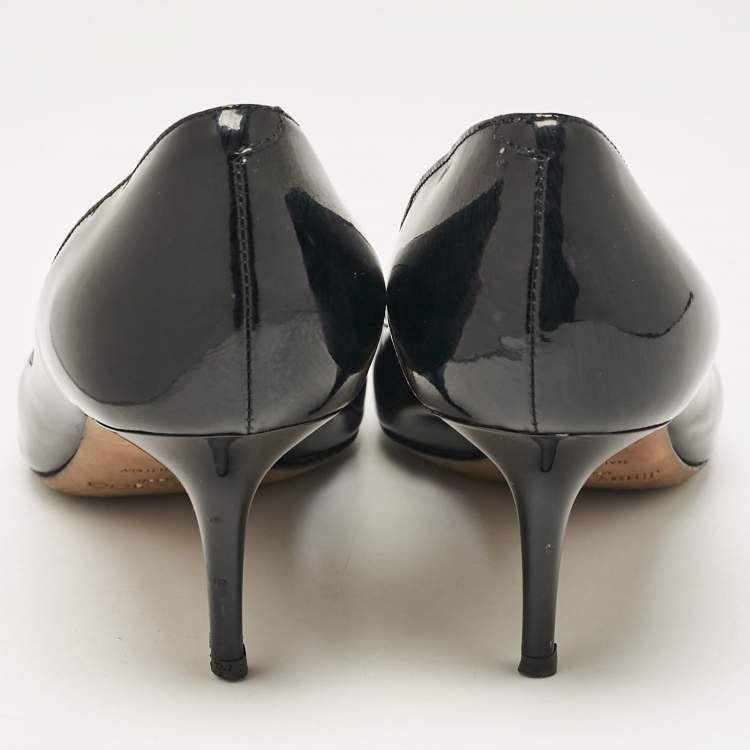 Pre Owned Jimmy Choo Black Patent Leather Bridget Pumps Size 41