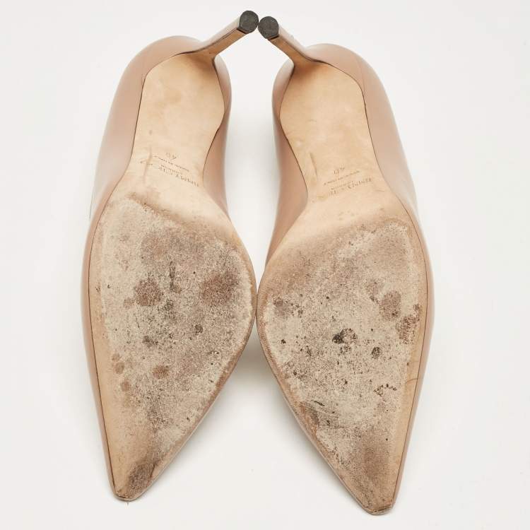 Pre Owned Jimmy Choo Beige Leather Romy Pumps Size 40