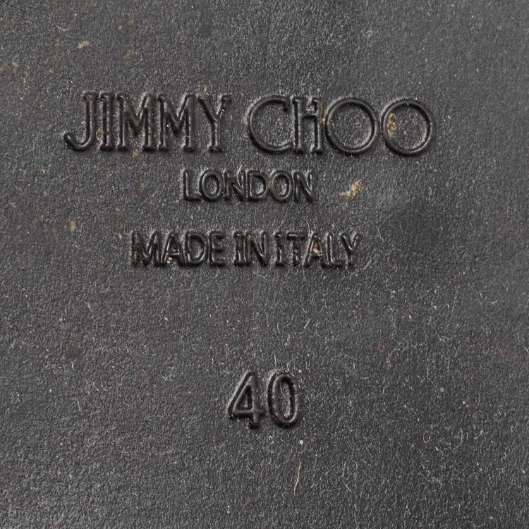 Pre Owned Jimmy Choo Black Rubber Rain Boots Size 40