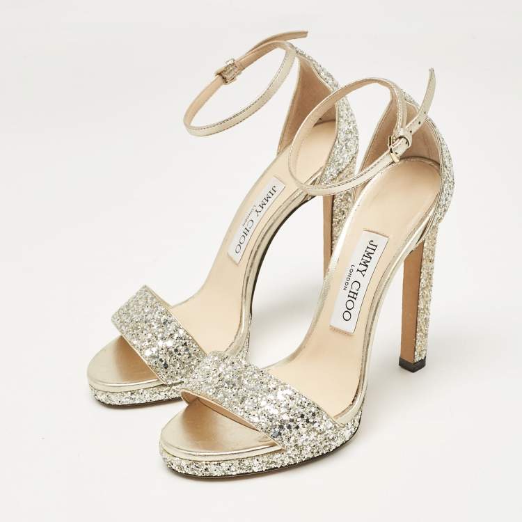 Jimmy★Choo(セールで破格)1点限定3way持ちMilla/Gold/Glitter Jimmy Choo Gold Glitter Zeta Clutch ○ Labellov ○ Buy and