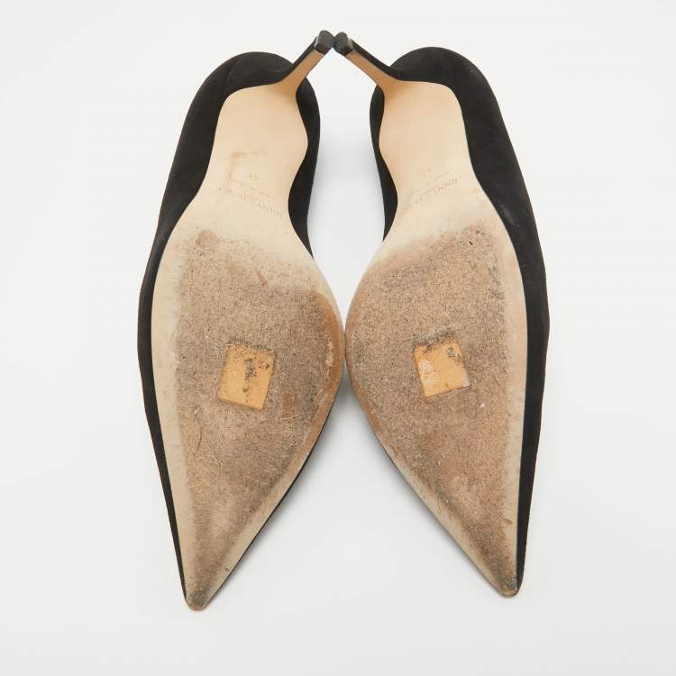 Pre Owned Jimmy Choo Black Suede Romy Pumps Size 41
