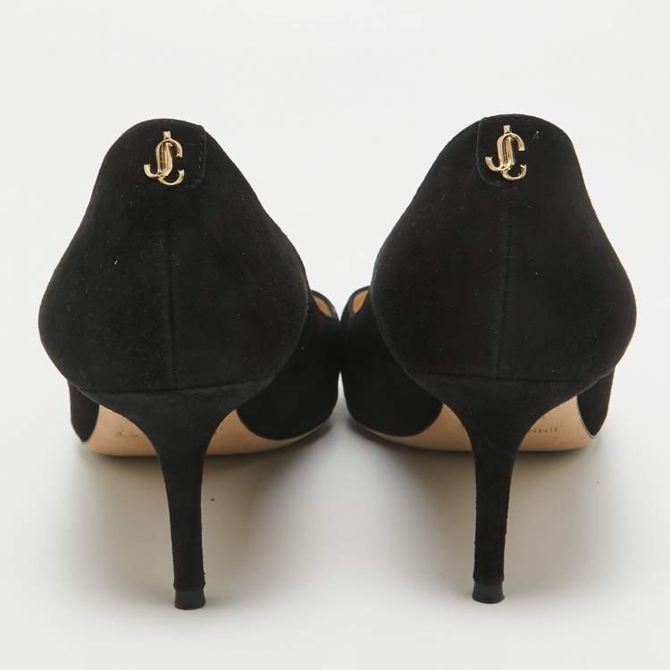 Pre Owned Jimmy Choo Black Suede Romy Pumps Size 41