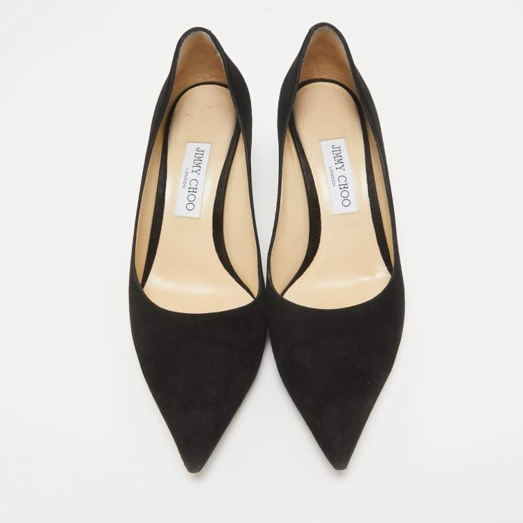 Pre Owned Jimmy Choo Black Suede Romy Pumps Size 41