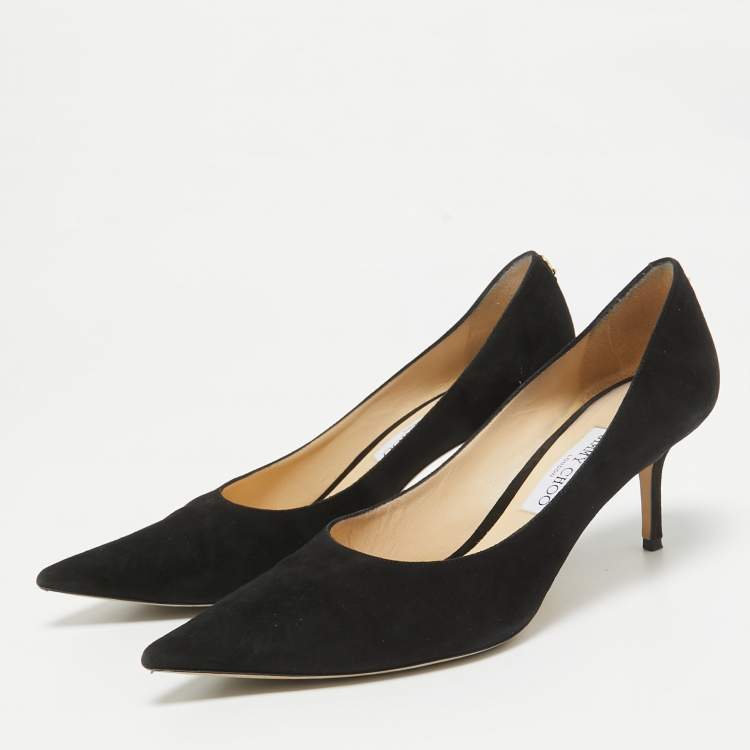 Pre Owned Jimmy Choo Black Suede Romy Pumps Size 41