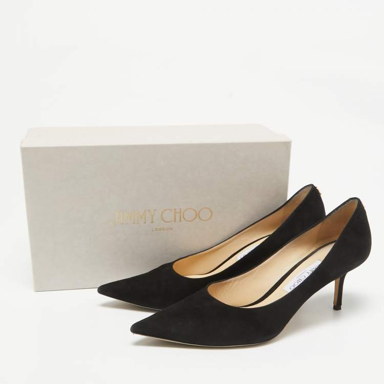 Pre Owned Jimmy Choo Black Suede Romy Pumps Size 41