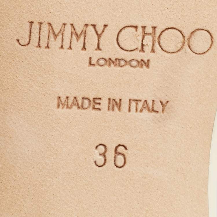 Pre Owned Jimmy Choo Cream Patent Leather Aurelie Pumps Size 36