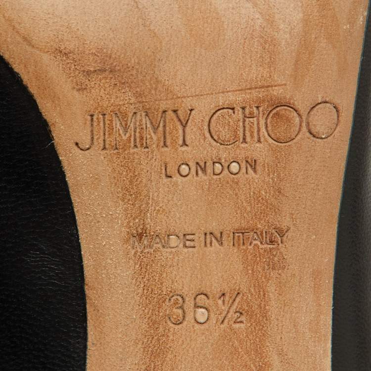 مملوكة مسبقًا  Jimmy Choo Black Leather Love Pointed Toe Pumps Size 36.5