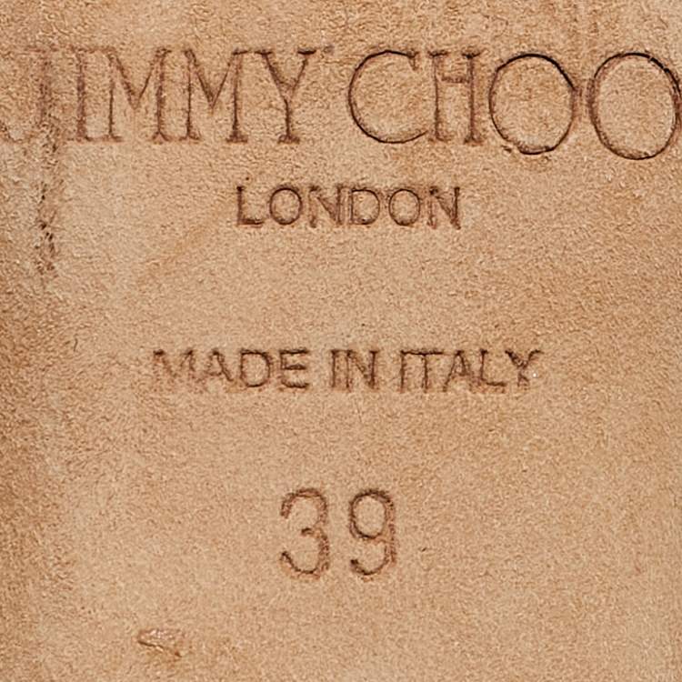 مملوكة مسبقًا Jimmy Choo Black Patent Leather Tilly Slingback Pumps Size 39