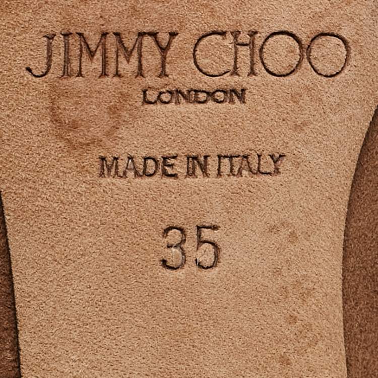Pre Owned Jimmy Choo Brown Suede Romy Pointed Toe Pumps Size 35