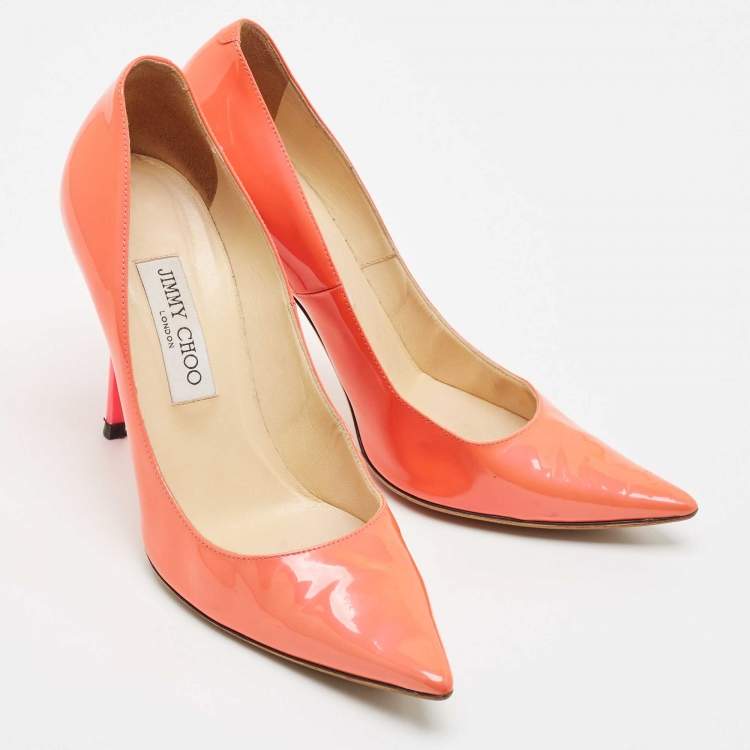 Pre Owned Jimmy Choo Pink Patent Leather Abel Pumps Size 39