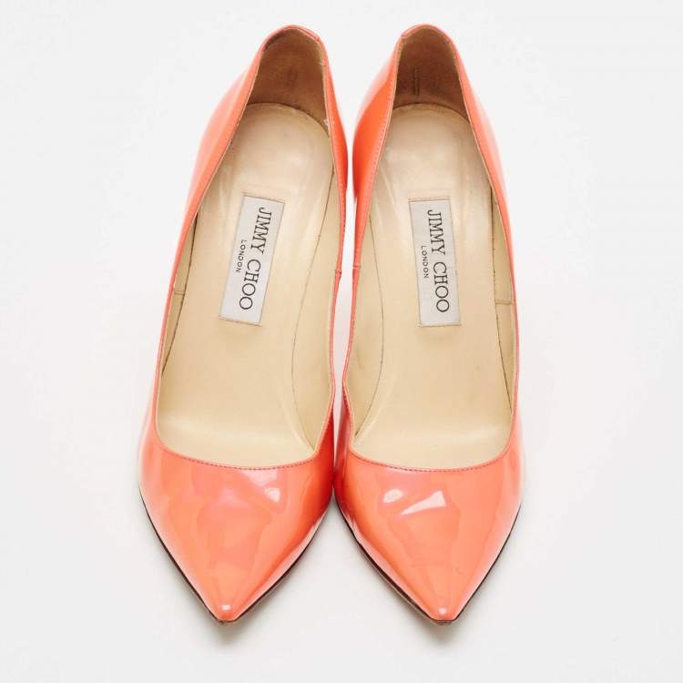 Pre Owned Jimmy Choo Pink Patent Leather Abel Pumps Size 39