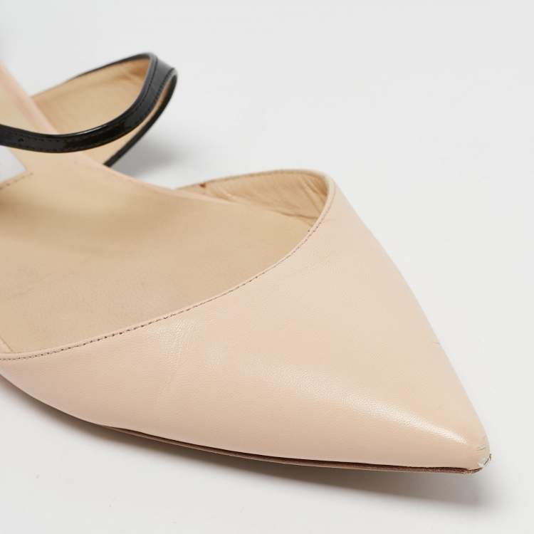 Pre Owned Jimmy Choo Multicolor Leather Pointed Toe Flats Size 39.5