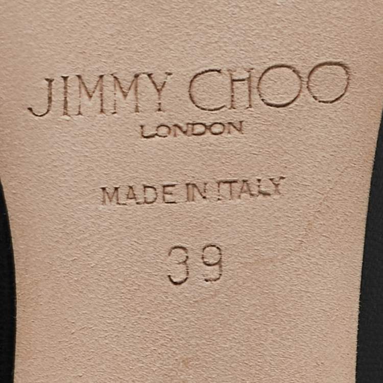 Pre Owned Jimmy Choo Black Leather Romy Pointed Toe Pumps Size 39