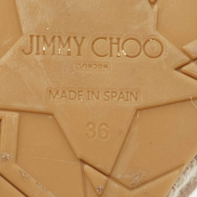 Pre Owned Jimmy Choo Beige Suede Prima Wedge Sandals Size 36